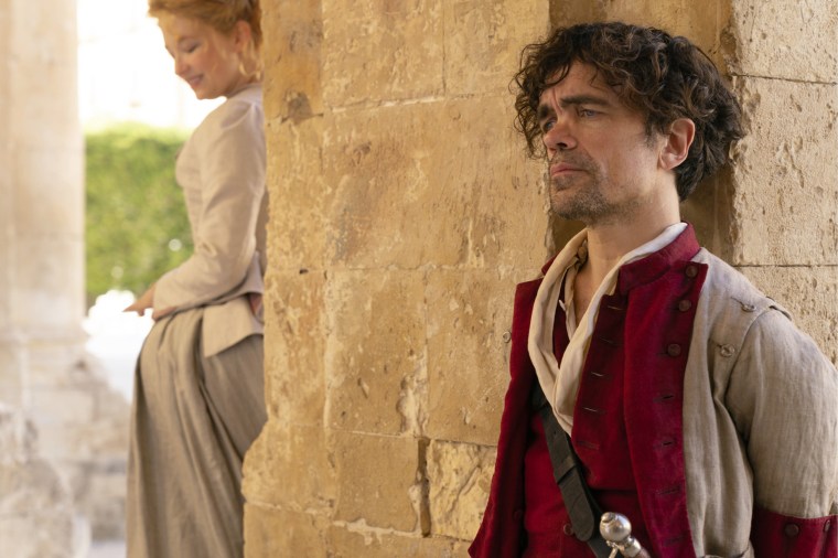 Dinklage in a scene from the upcoming musical-drama "Cyrano," which hits theaters next month.
