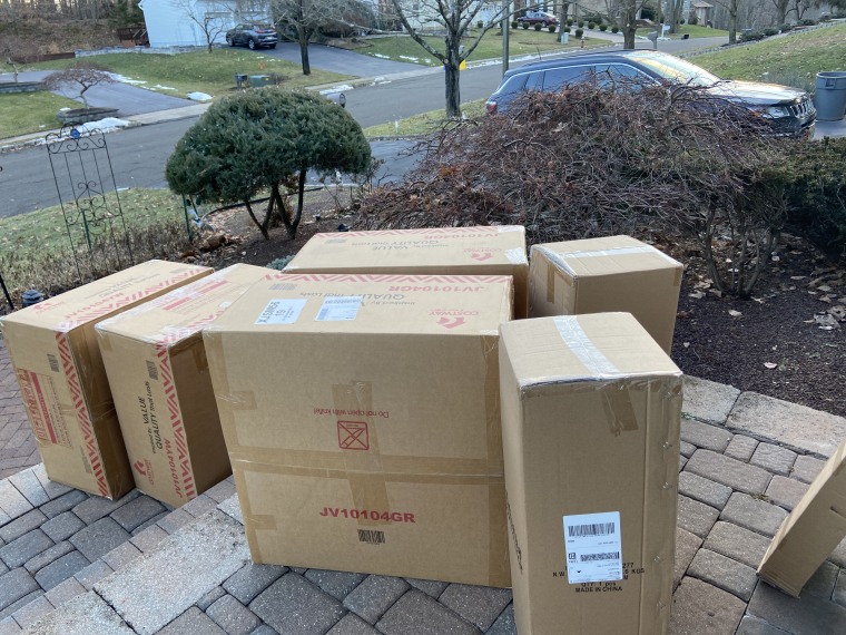 “We’re still getting the packages. We have a bunch of packages. Like today, there are two packages just sitting outside of our house.”