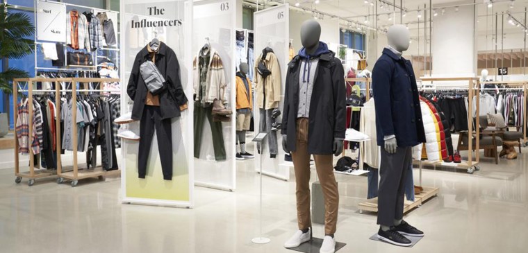 A clothing store from Amazon is coming to a California mall. This image shows how the clothing could be displayed.