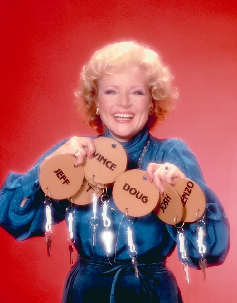 White hosted the game show "Just Men!" She made history by becoming the first woman to win an Emmy for hosting a game show in the process.