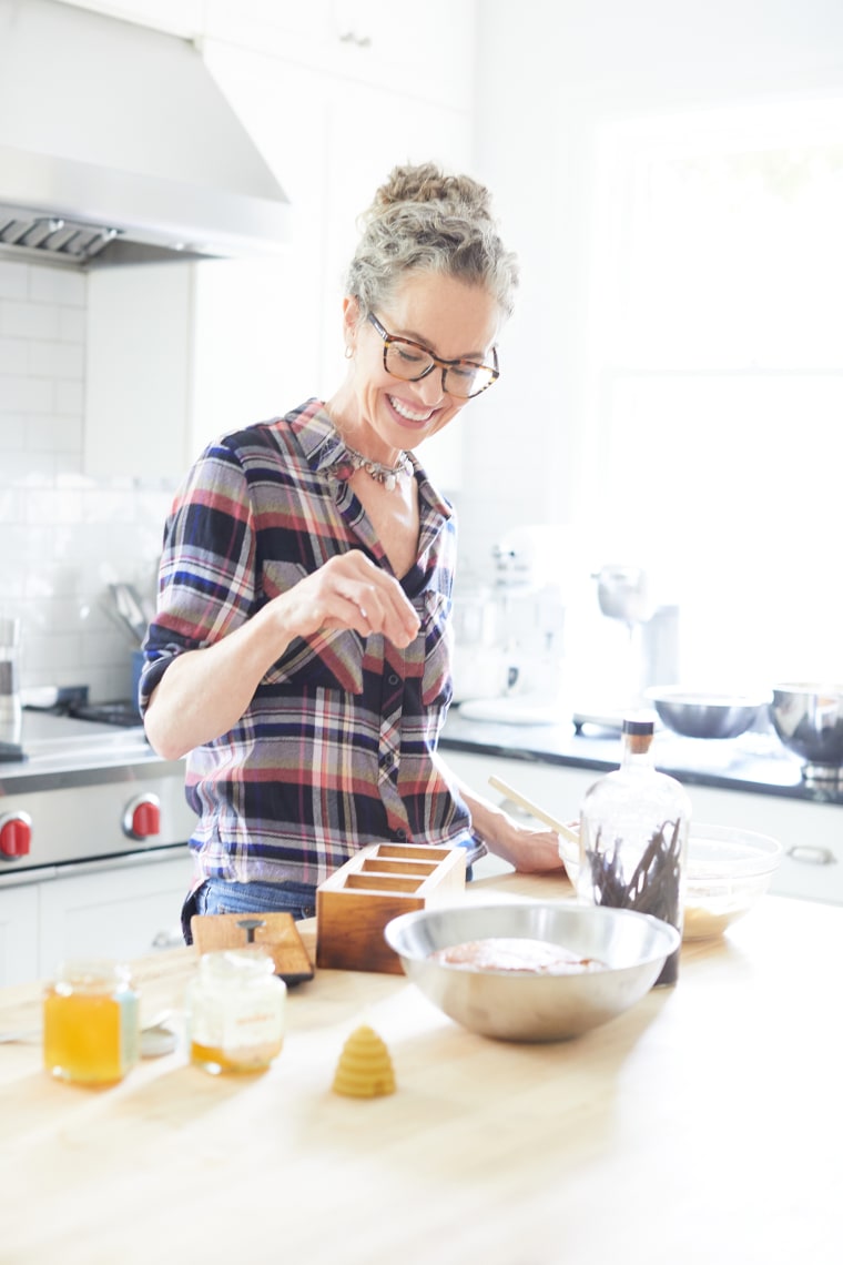 Host Zoë François is comfortable in the kitchen.