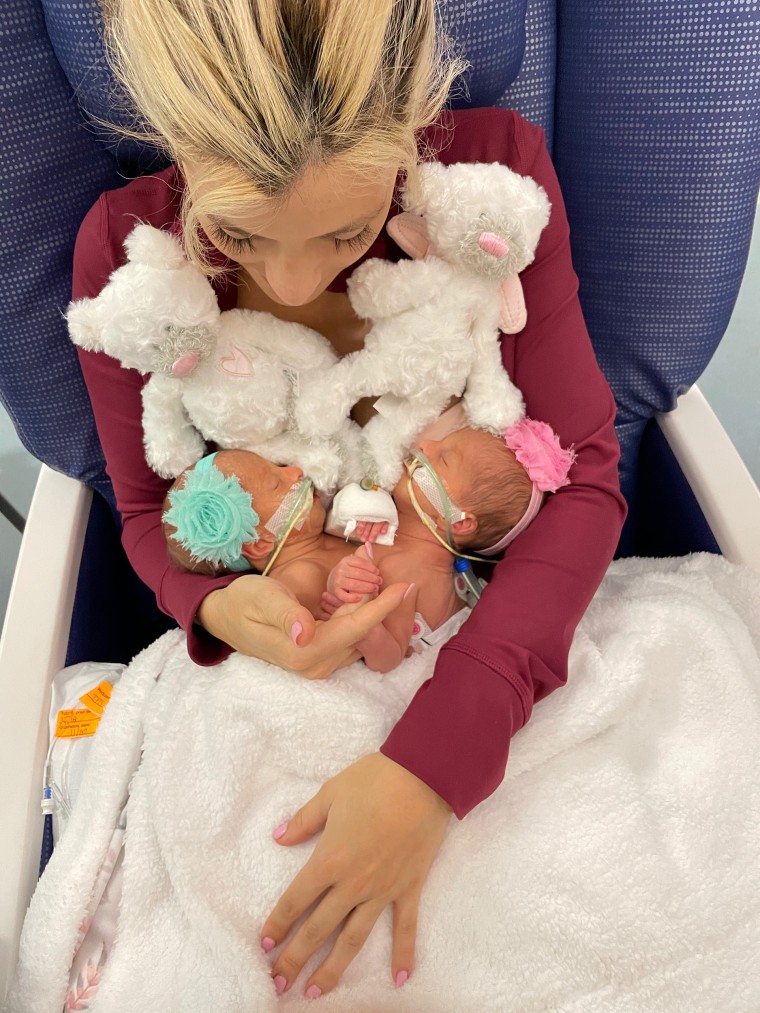 Holding Addison and Lilianna could be a challenge when they were conjoined, but the first time Maggie Altobelli held one at a time, she said she felt bad, like she was choosing one over the other.