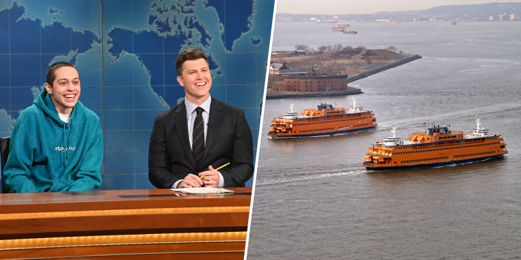 "Saturday Night Live" stars and Staten Island natives Pete Davidson (left) and Colin Jost (right) have purchased a decommissioned Staten Island ferry.