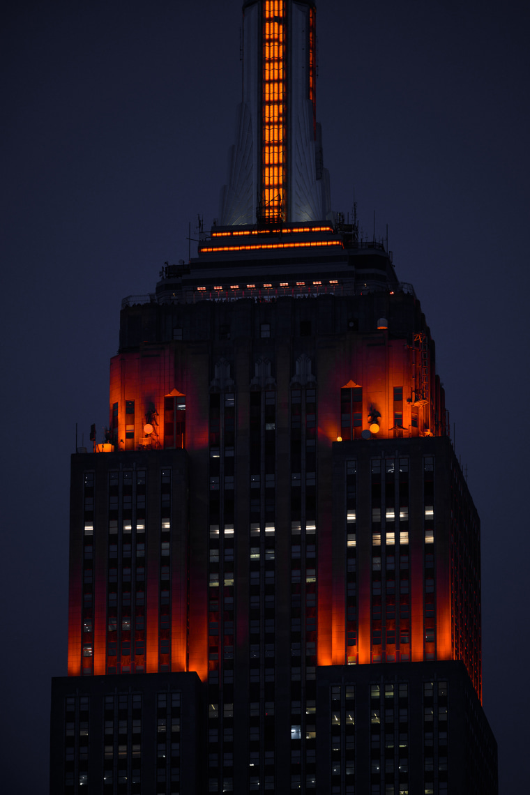 The Empire State Building turns orange for TODAY's 70th anniversary.