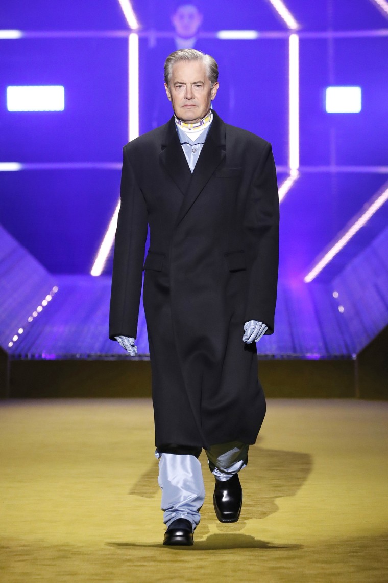 Jeff Goldblum, Kyle MacLachlan Walk Runway at Milan Fashion Week