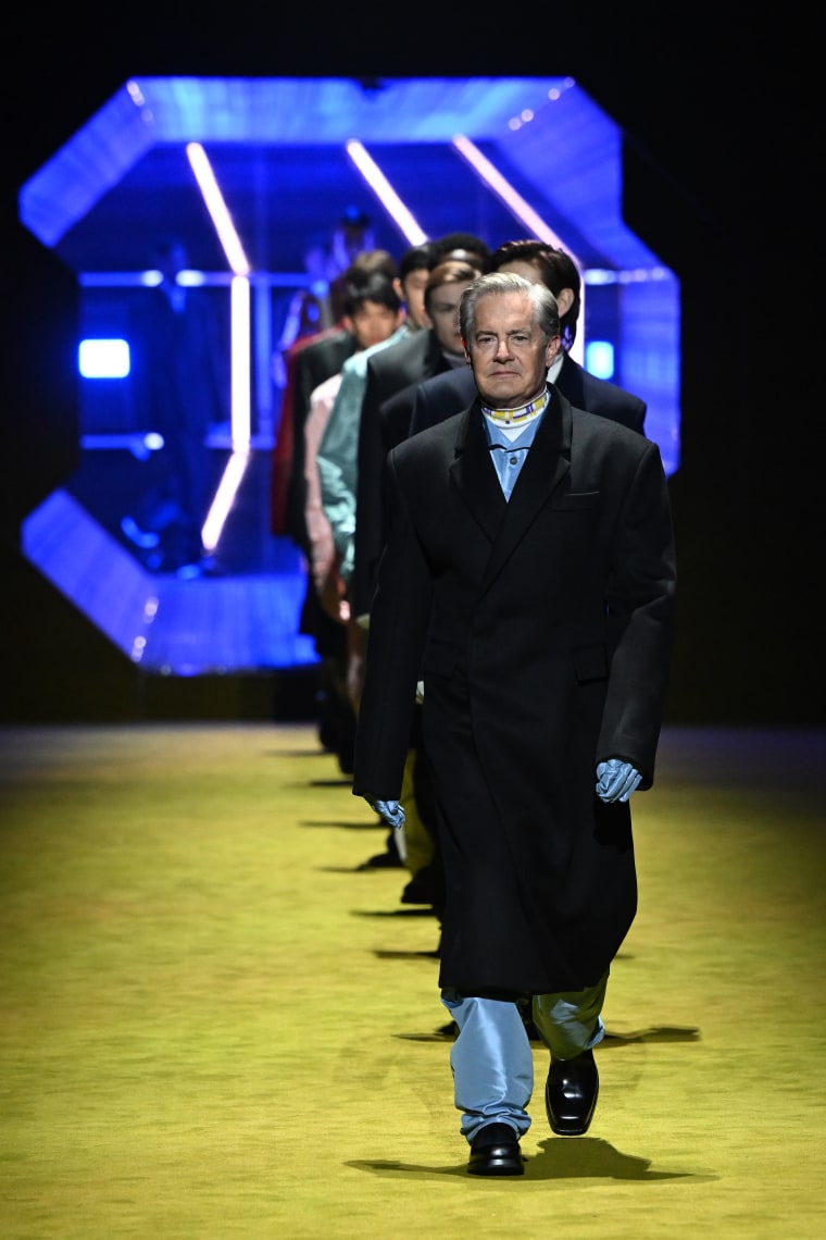 Jeff Goldblum, Kyle MacLachlan Walk Runway at Milan Fashion Week