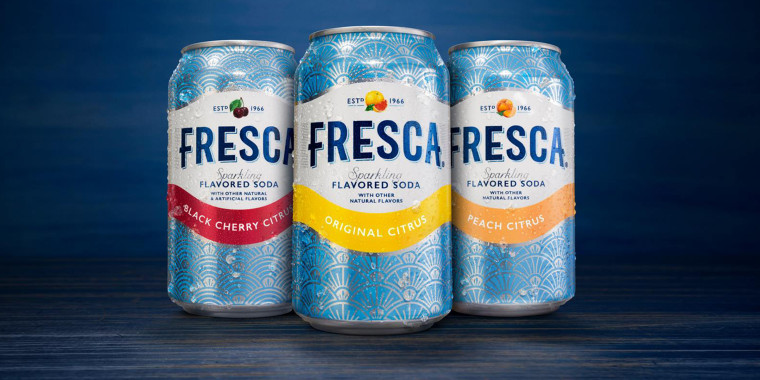 Fresca Sparkling Flavored Soda comes in three flavors.