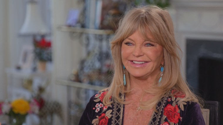 Goldie Hawn smiles during a January appearance on "Sunday Sitdown with Willie Geist."
