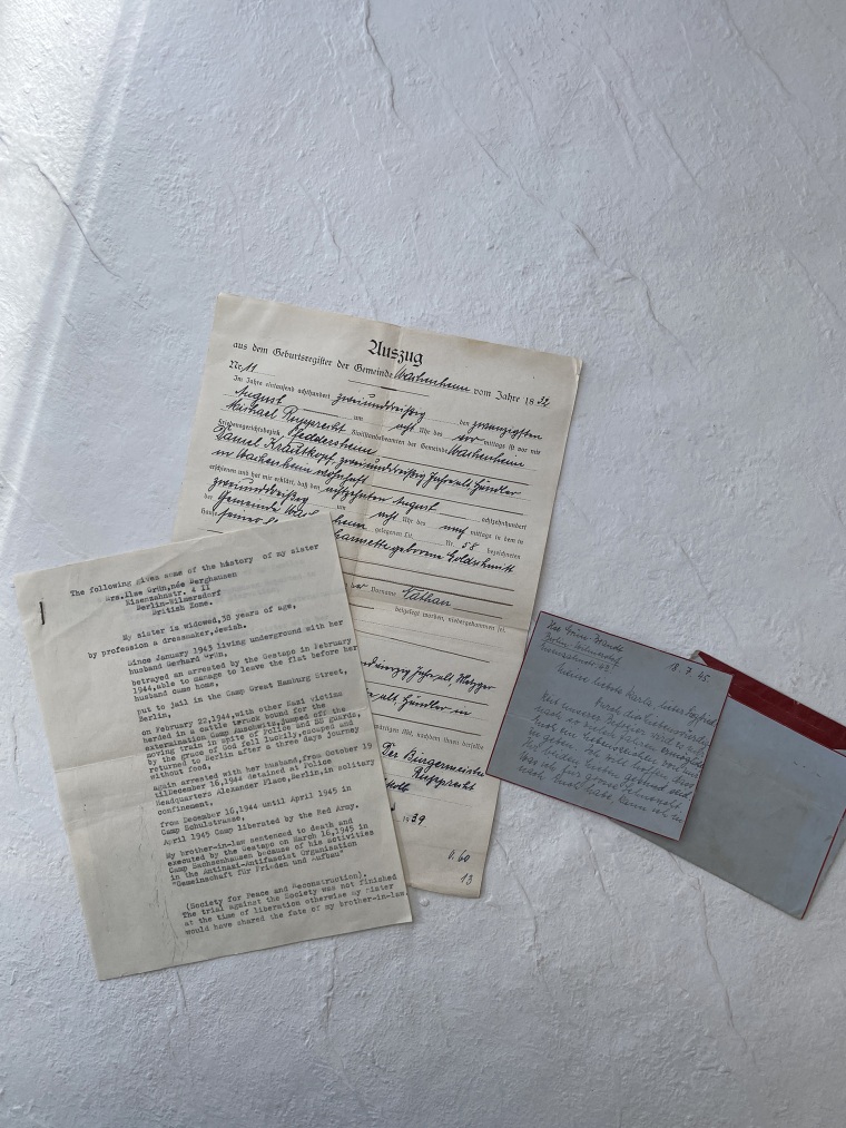 The documents included an accounting of what Loewenberg went through during the Holocaust and a personal letter she wrote her sister.