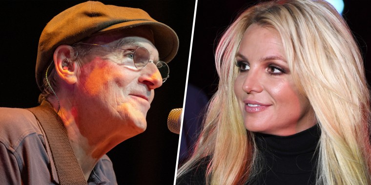 James Taylor shared his favorite Britney Spears' track, which he called "a good fight song."