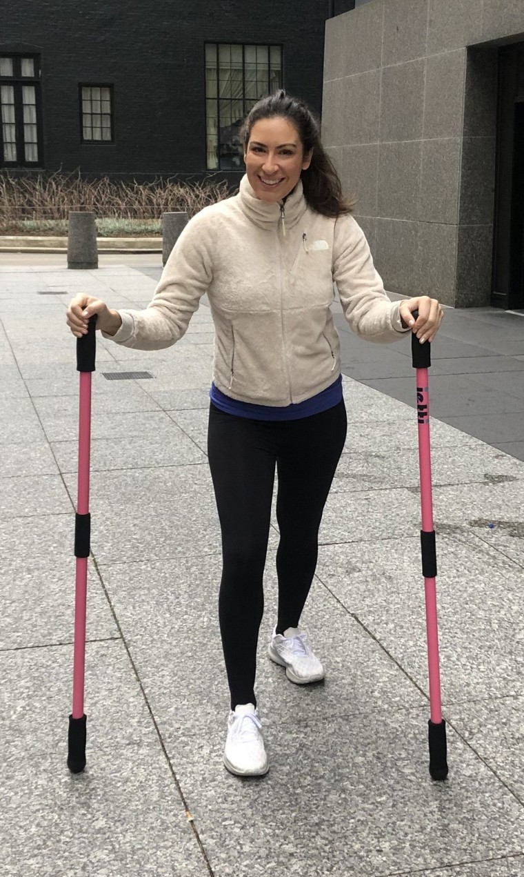 I was self conscious using the poles at first, but then I had so much fun I forgot other people were even on the street!