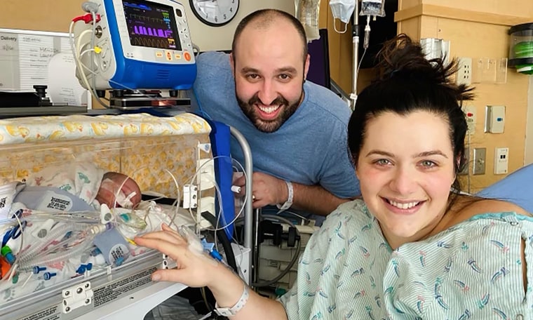 Lauren Sanford and Josh Setten feel so grateful that everything went well with baby Oliver's birth, which involved a surgical procedure in the middle of his delivery.