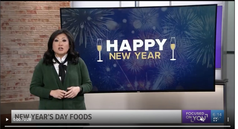 At the end of a segment about traditional New Year's Day foods, Li said, "I ate dumpling soup, that's what a lot of Korean people do."  
