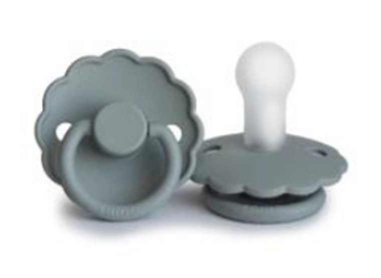 The Daisy version of the FRIGG pacifier (above) has been recalled along with the Classic design due to a choking hazard.