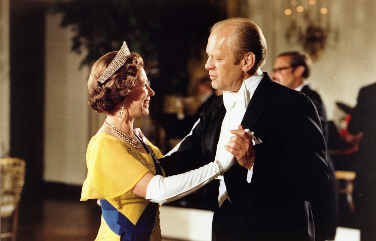 President Gerald Ford and Queen Elizabeth II in 1976