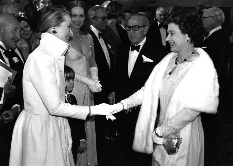 Queen Elizabeth II and Meryl Streep in 1980