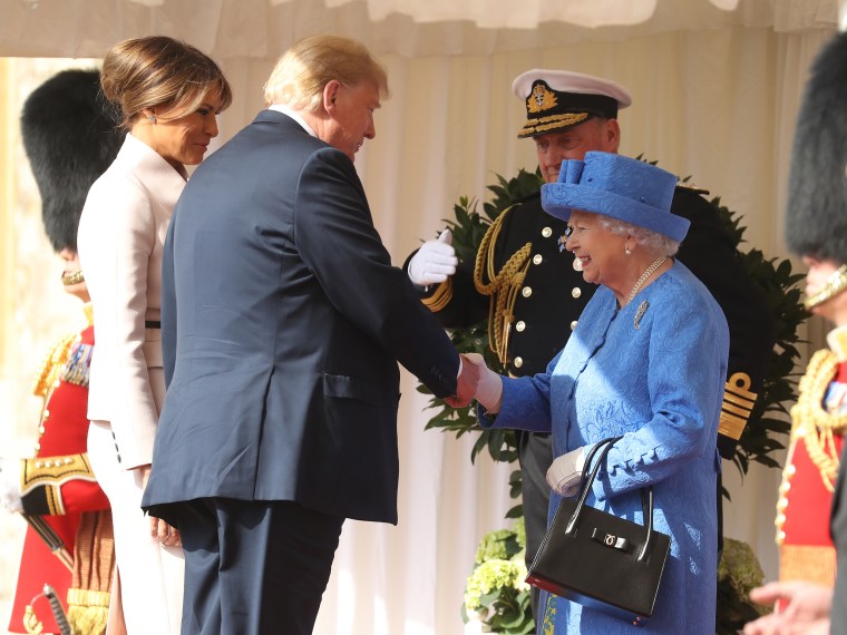 Queen Elizabeth II and President Donald Trump