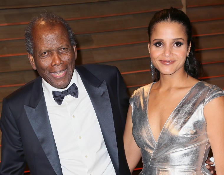 Sidney Poitier and daughter Sydney Tamila Poitier