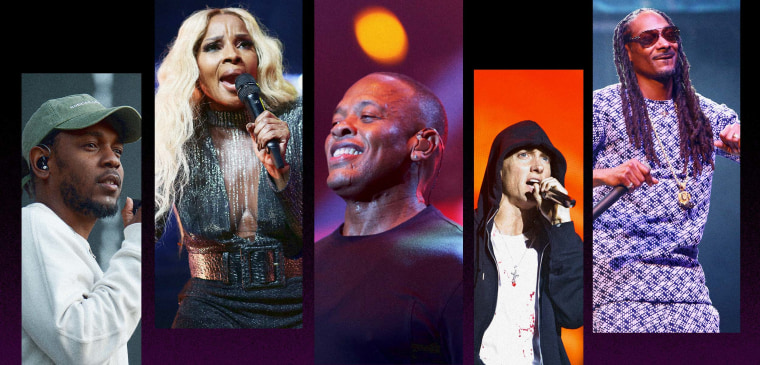 Kendrick Lamar, Mary J. Blige, Dr. Dre, Eminem and Snoop Dogg are starring in a new trailer for the Super Bowl halftime show inspired by their music and their journeys.