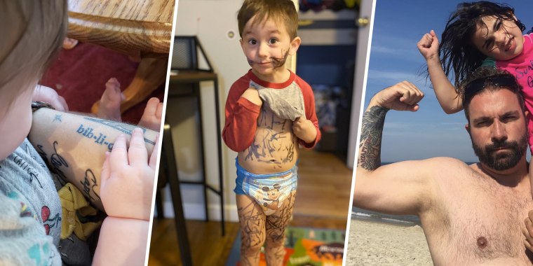 Heavily tattooed parents are using their art to discuss big concepts with their children, including bodily autonomy, consent, self-love, body-positivity, and the importance of self-care.