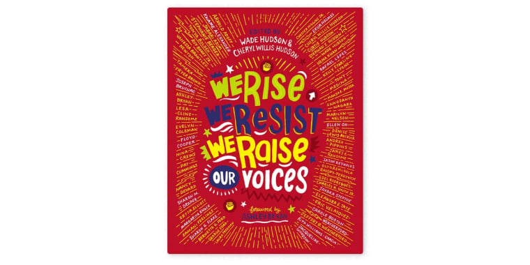 Image: book cover for "We Rise, We Resist, We Raise Our Voices"