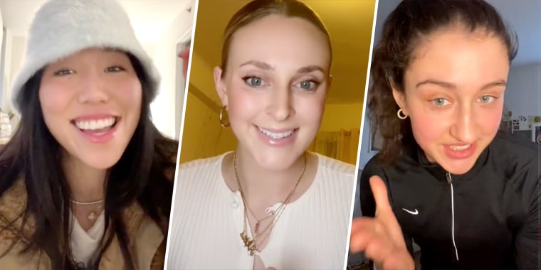 TikTok users MiMi Shou, Kelly and Kate Glavan used the hashtag "West Elm Caleb" to share their stories.