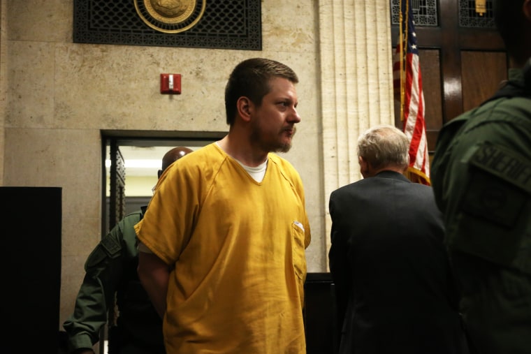 Former Chicago police Officer Jason Van Dyke enters the courtroom for his sentencing hearing at the Leighton Criminal Court Building on Jan. 18, 2019, in Chicago.