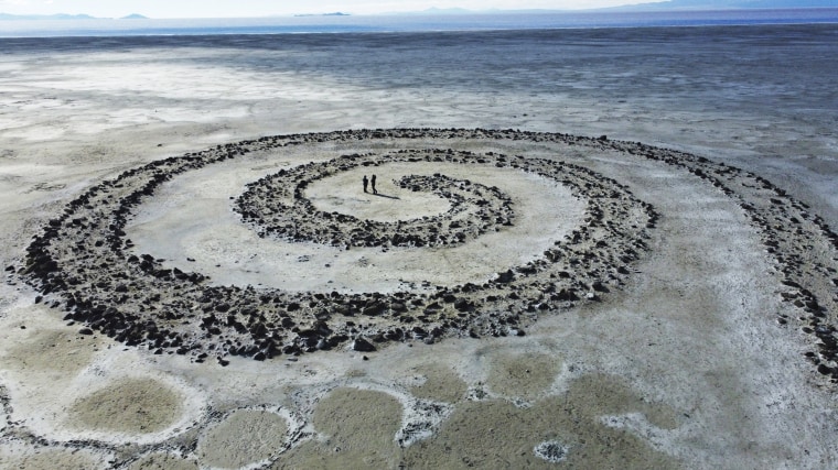 "Spiral Jetty" at the Great Salt Lake