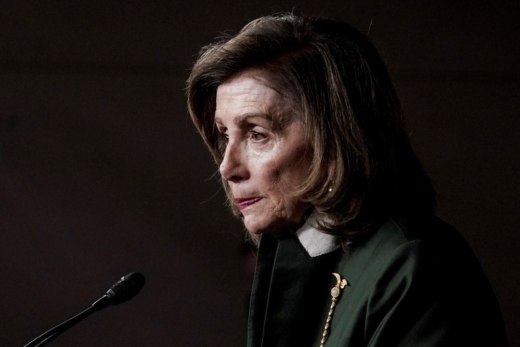 Image: House Speaker Nancy Pelosi during her weekly news conference on Capitol Hill on Feb. 3, 2022.