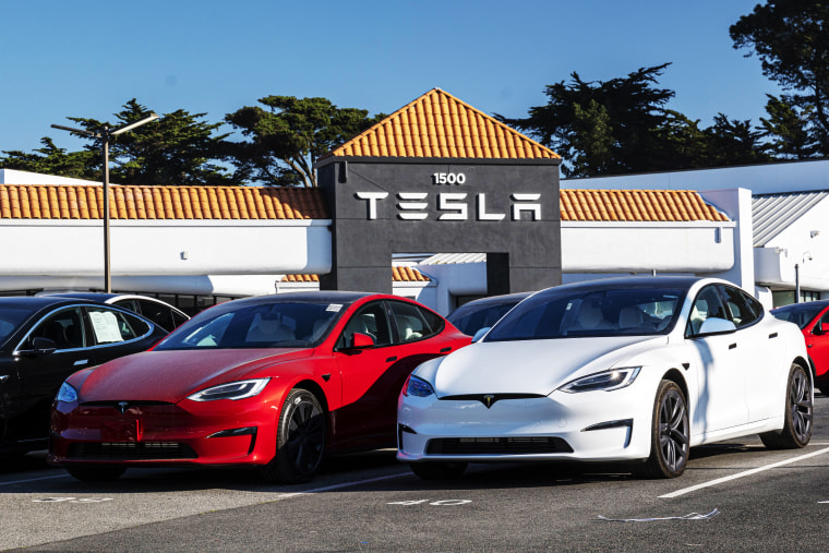 A Tesla dealership in Colma, California