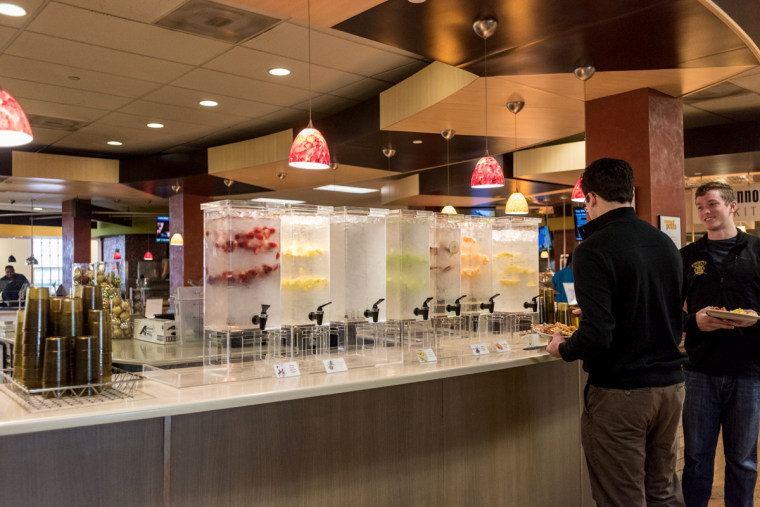 Image: Prices are going up in university dining halls like this one because of the higher costs of food and employee wages. At least one university has already raised its meal plan prices by 9 percent.
