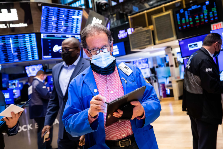 Image: Traders work on the floor of the New York Stock Exchange on Feb. 4, 2022.