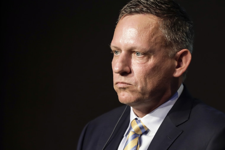 Peter Thiel during a news conference in Tokyo on Nov. 18, 2019.