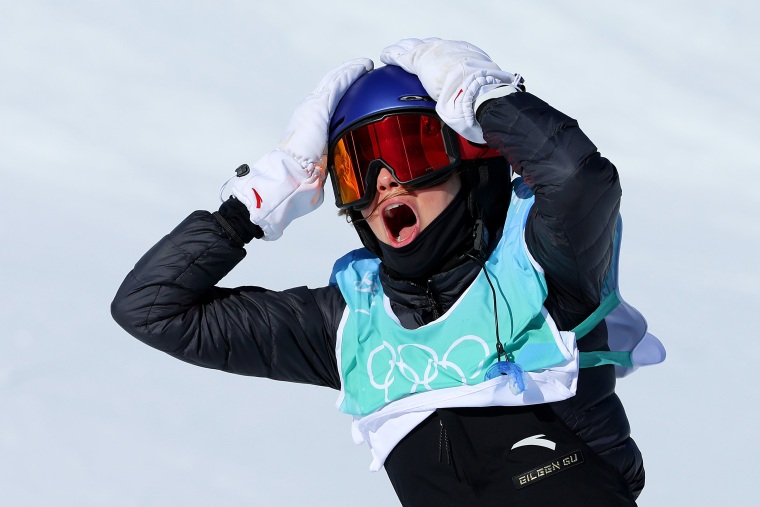 California-born skier Eileen Gu, 18, wins gold for China on Olympic debut  in Freeski