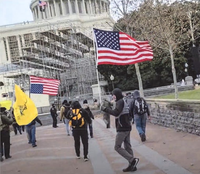 Matthew Beddingfield at the U.S. Capitol on Jan. 6, 2021.