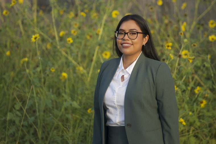 Jessica Cisneros uses stories from her childhood as a daughter of Mexican immigrants to explain her policies to voters. 