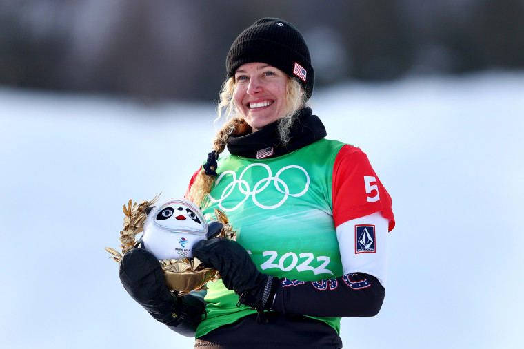 Snowboarder Lindsey Jacobellis wins first U.S. gold medal at Beijing