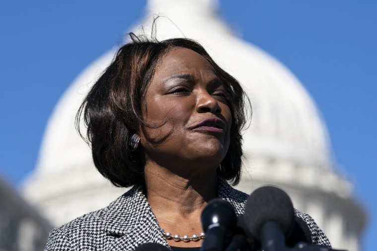 Rep. Val Demings, D-Fla., speaks on Capitol Hill on Feb. 9, 2022.