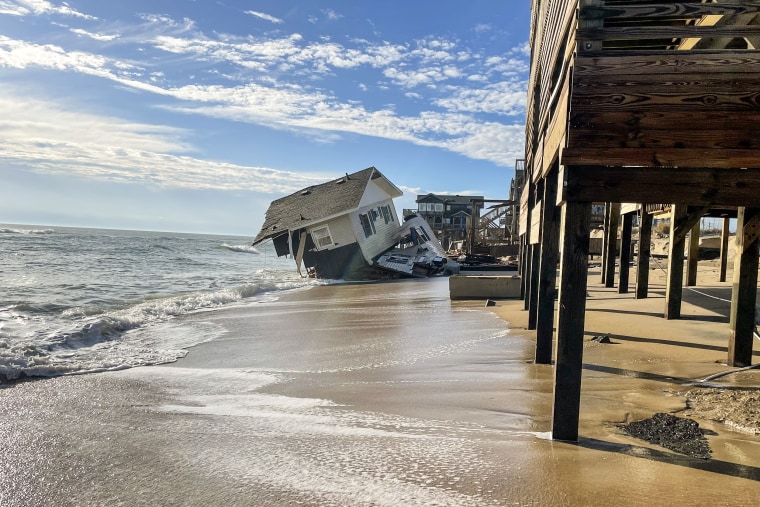 House collapses into ocean and scatters debris for miles along North