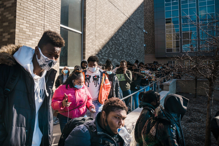 Second Gentleman Doug Emhoff visits Dunbar High School in Washington DC