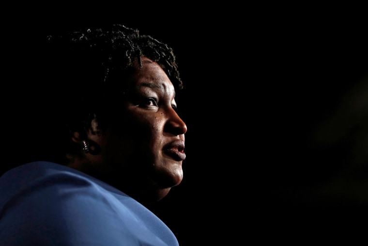 Stacey Abrams speaks to supporters during an election night party in Atlanta on Nov. 7, 2018.