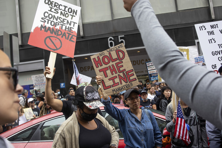 New York anti-vaccination demonstration