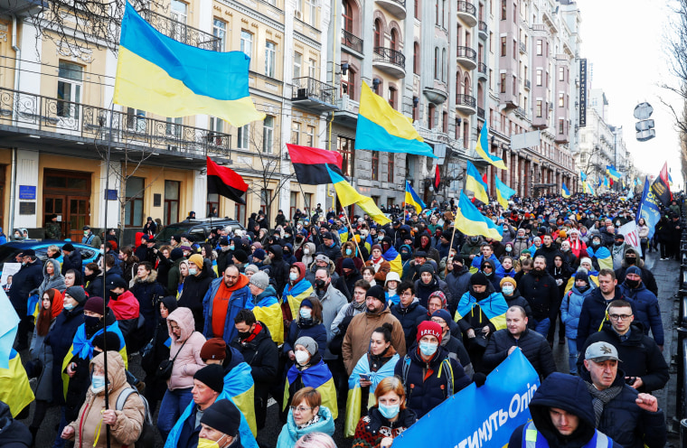 The Unity March in Kyiv, Ukraine