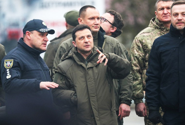 Ukrainian President Volodymyr Zelenskiy attends special tactical training exercises