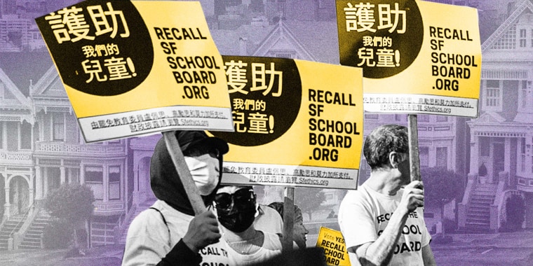 Photo Illustration: San Francisco parents call for a recall of three members of the city's school board