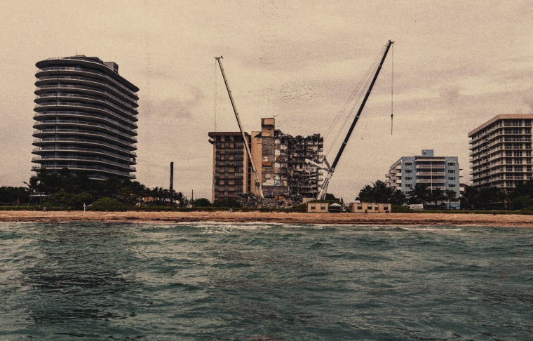 Image: The partially collapsed Champlain Towers South condo building in Surfside, Fla., on June 29, 2021.