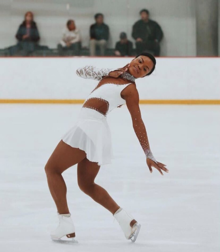  COYI Black Figure Skating Leggings Ice Skating Heart