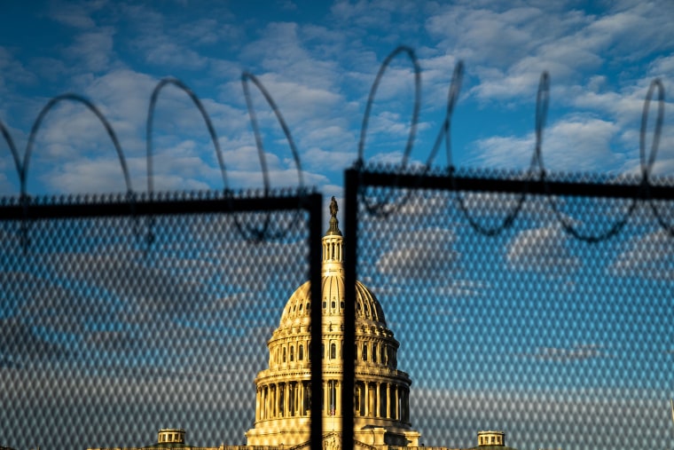 Image: Security fencing in front of the Capitol Building on Jan. 16, 2021.