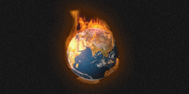 Photo Illustration: An image of the world on fire