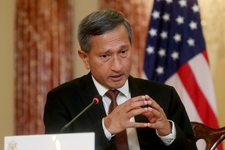 FILE PHOTO: U.S. Secretary of State Antony Blinken meets with Singapore's Foreign Minister Vivian Balakrishnan